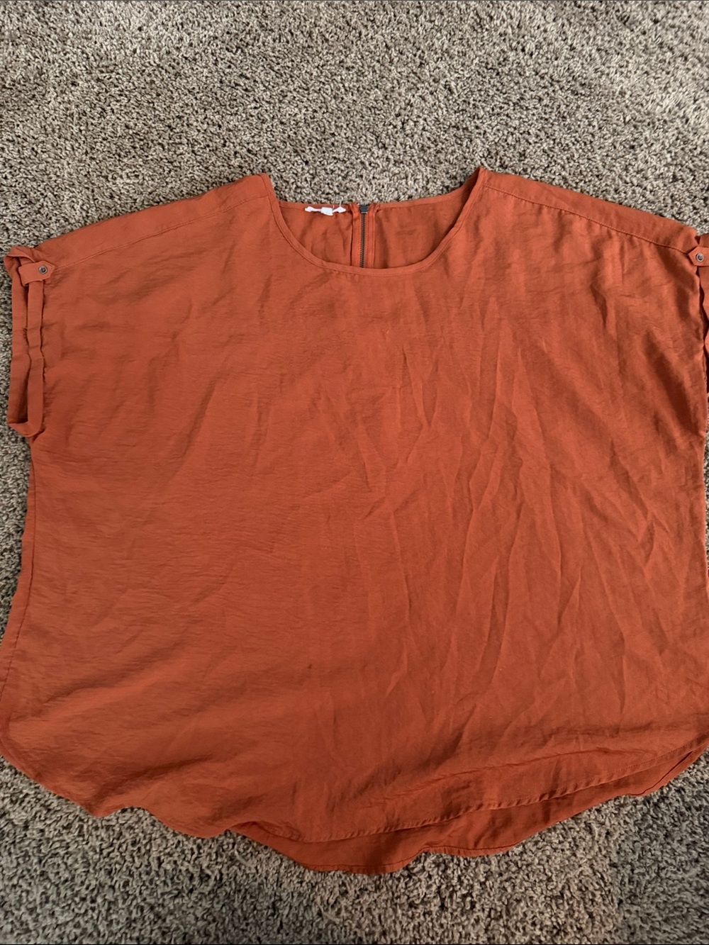 Maurices Lightweight Boxy Short Sleeve Top in Rust Orange